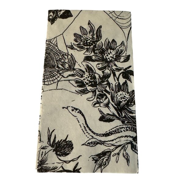 Halloween Napkins Gothic Themed Black & White Lot Of 12 For Collage Mixed Media - Picture 8 of 10